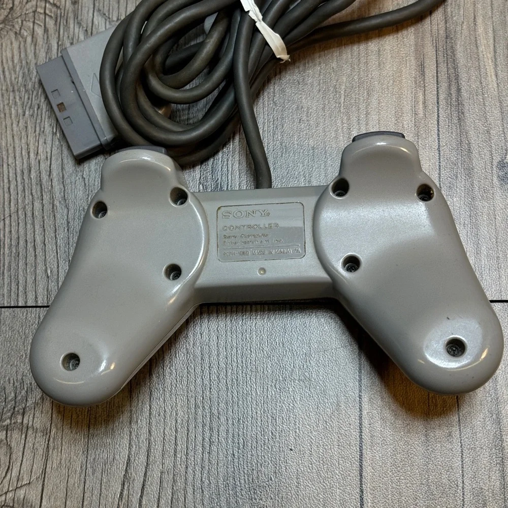 PS1 Sony playstation controller SCPH-1080 Video Game Wired Controller Gray Works